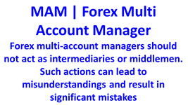 multi account managers not act as intermediaries or middlemen en